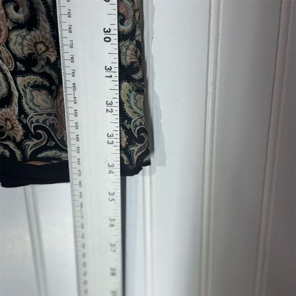 Massimo Dutti Paisley Mini Dress Long Sleeve Boho Viscose Lined Size 4 BohoChic - Picture 4 of 8